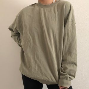 Olive Green Zara Crewneck
